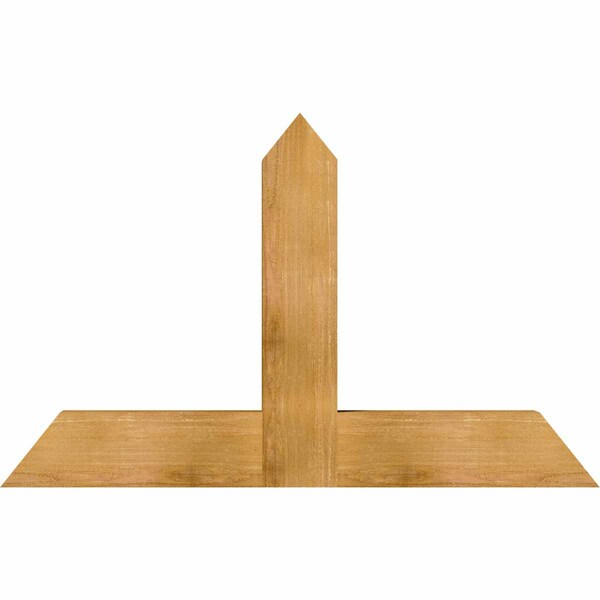 Ekena Millwork Portland Rough Sawn Timber Gable Bracket, Western Red Cedar, 48"W x 30"H x 4"D x 6"F, 15/12 Pitch GBW048X30X0406POR00RWR - main